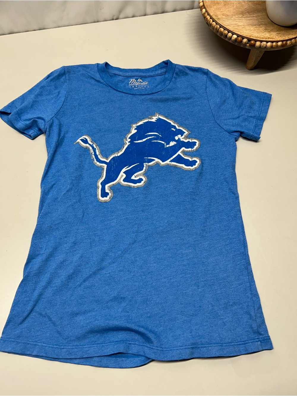 Majestic Kids Royal Blue Short-Sleeve Tee with Team Lion Graphic